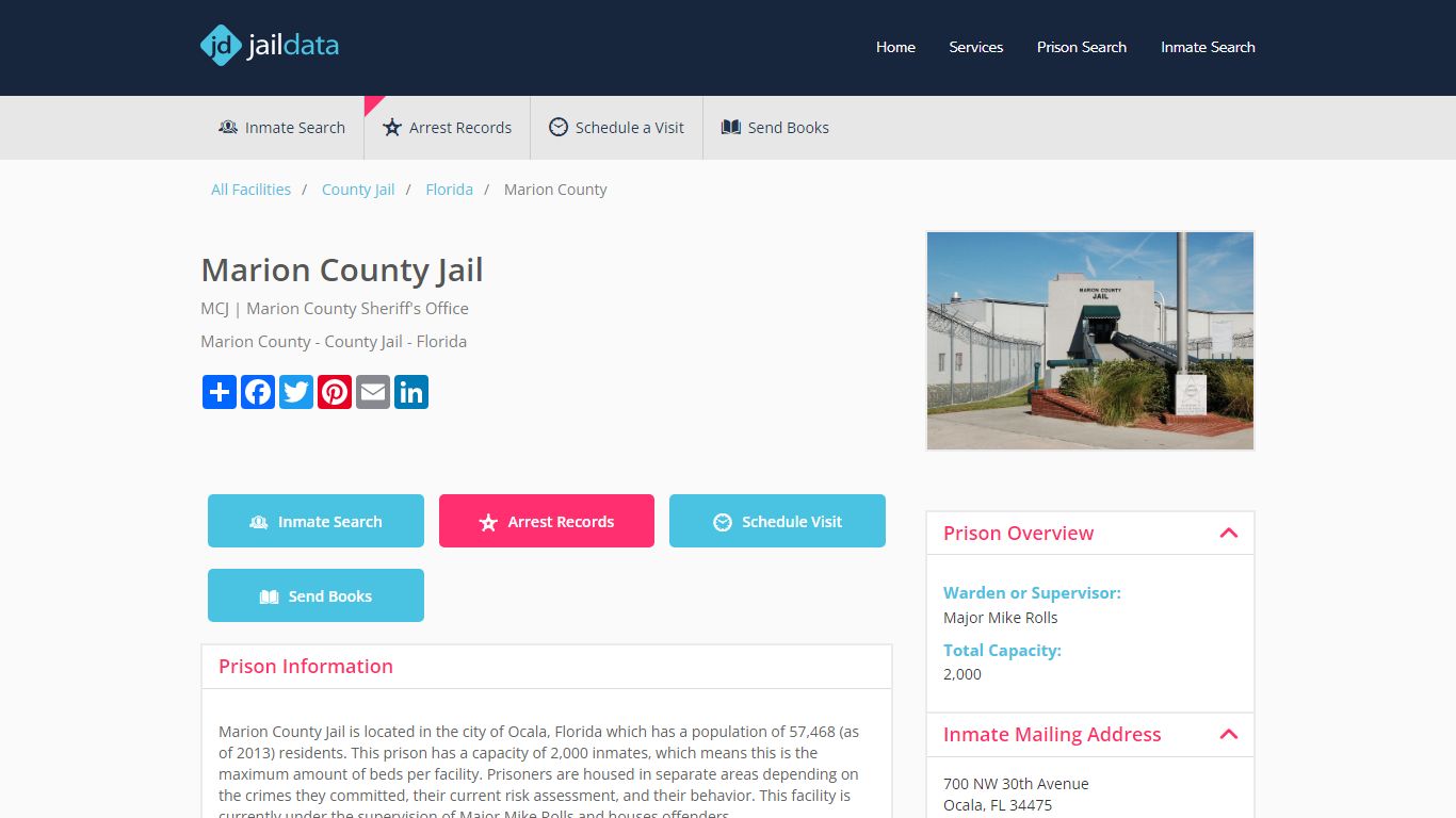 Marion County Jail Inmate Search and Prisoner Info - Ocala, FL